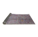 Sideview of Mid-Century Modern Mauve Taupe Purple Oriental Rug, urb1396