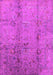 Machine Washable Oriental Pink Industrial Rug, wshurb1396pnk