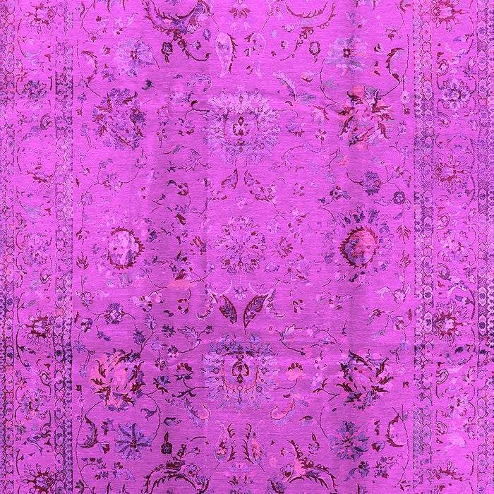 Machine Washable Oriental Pink Industrial Rug, wshurb1396pnk