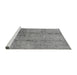 Sideview of Machine Washable Oriental Gray Industrial Rug, wshurb1396gry