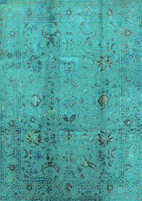 Oriental Turquoise Industrial Rug, urb1396turq