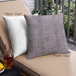 Front View of Mid-Century Modern Urban Square Mauve Taupe Purple Throw Pillow, 18 inch by 18 inch, pwurb1396