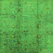 Square Oriental Green Industrial Rug, urb1396grn