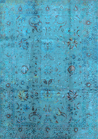 Oriental Light Blue Industrial Rug, urb1396lblu