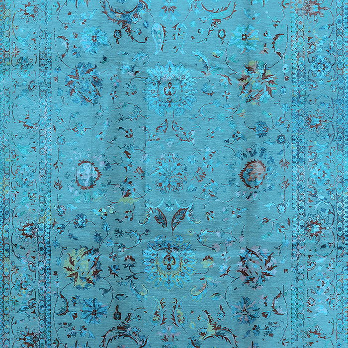 Oriental Light Blue Industrial Rug, urb1396lblu