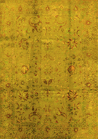 Oriental Yellow Industrial Rug, urb1396yw