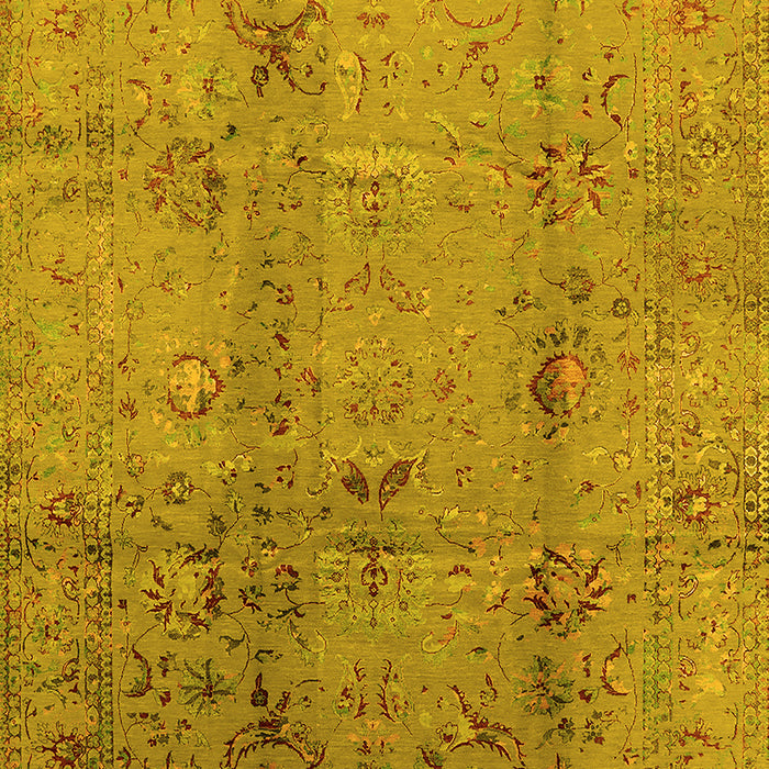 Oriental Yellow Industrial Rug, urb1396yw