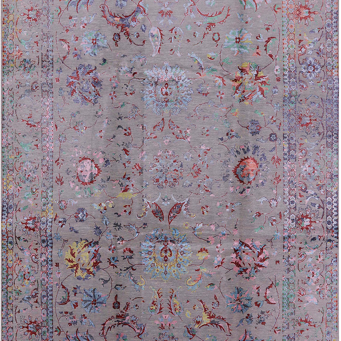 Machine Washable Industrial Modern Mauve Taupe Purple Rug, wshurb1396