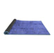 Sideview of Oriental Blue Industrial Rug, urb1396blu