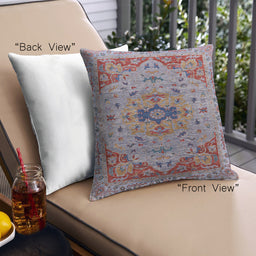 Front View of Mid-Century Modern Urban Square Rosy-Finch Purple Throw Pillow, 18 inch by 18 inch, pwurb1397