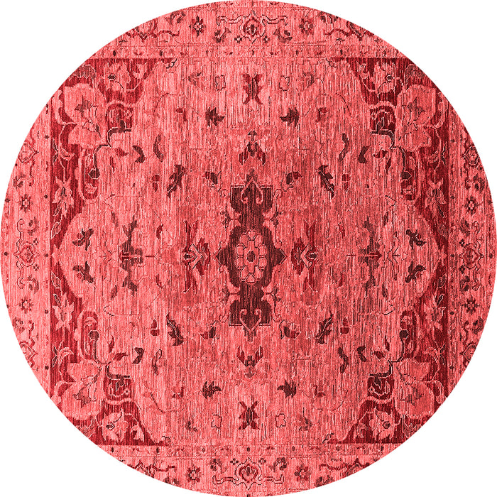 Machine Washable Oriental Red Industrial Rug, wshurb1397red