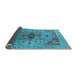 Sideview of Oriental Light Blue Industrial Rug, urb1397lblu