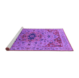 Sideview of Machine Washable Oriental Purple Industrial Area Rugs, wshurb1397pur
