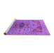 Sideview of Machine Washable Oriental Purple Industrial Area Rugs, wshurb1397pur