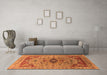 Machine Washable Oriental Orange Industrial Area Rugs in a Living Room, wshurb1397org