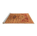 Sideview of Machine Washable Oriental Orange Industrial Area Rugs, wshurb1397org
