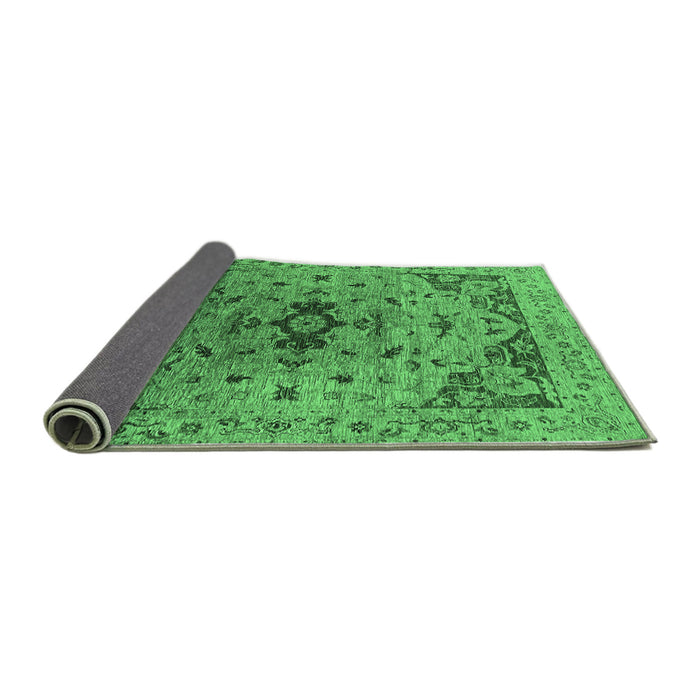 Sideview of Oriental Emerald Green Industrial Rug, urb1397emgrn
