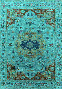 Oriental Turquoise Industrial Rug, urb1397turq