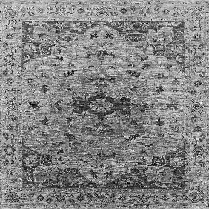 Square Machine Washable Oriental Gray Industrial Rug, wshurb1397gry