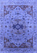 Machine Washable Oriental Blue Industrial Rug, wshurb1397blu