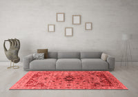 Machine Washable Oriental Red Industrial Rug, wshurb1397red