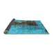 Sideview of Oriental Light Blue Industrial Rug, urb1398lblu