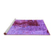 Sideview of Machine Washable Oriental Purple Industrial Area Rugs, wshurb1398pur