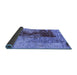 Sideview of Oriental Blue Industrial Rug, urb1398blu