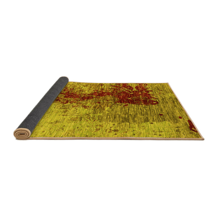 Sideview of Oriental Yellow Industrial Rug, urb1398yw