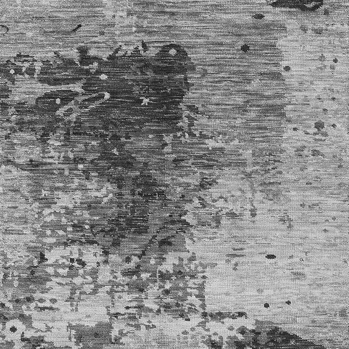 Square Machine Washable Oriental Gray Industrial Rug, wshurb1398gry