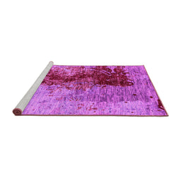 Sideview of Machine Washable Oriental Pink Industrial Rug, wshurb1398pnk