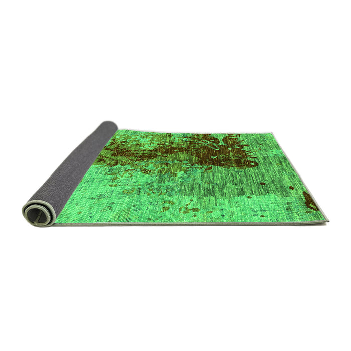 Sideview of Oriental Green Industrial Rug, urb1398grn