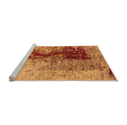 Sideview of Machine Washable Oriental Orange Industrial Area Rugs, wshurb1398org