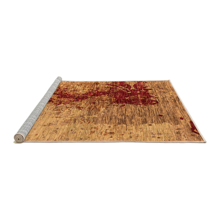 Sideview of Machine Washable Oriental Orange Industrial Area Rugs, wshurb1398org