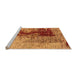 Sideview of Machine Washable Oriental Orange Industrial Area Rugs, wshurb1398org