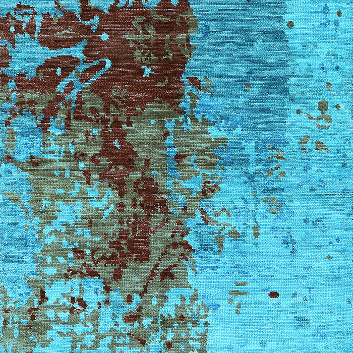 Oriental Light Blue Industrial Rug, urb1398lblu