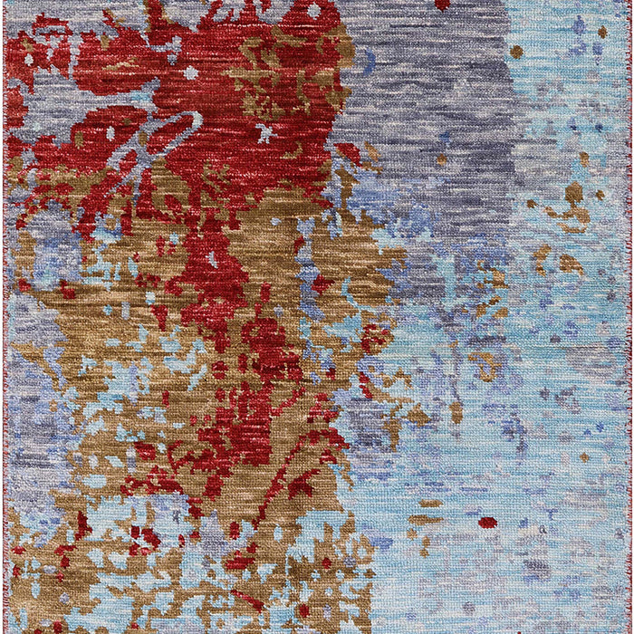 Mid-Century Modern Chestnut Brown Oriental Rug, urb1398