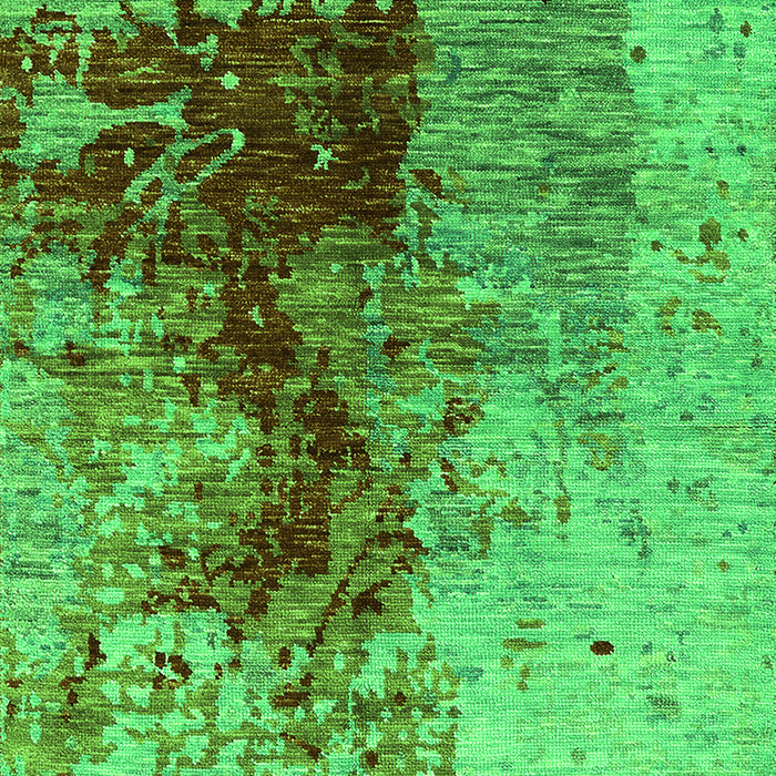 Machine Washable Oriental Green Industrial Area Rugs, wshurb1398grn