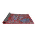 Sideview of Mid-Century Modern Fire Brick Red Oriental Rug, urb1399