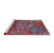 Sideview of Machine Washable Industrial Modern Fire Brick Red Rug, wshurb1399