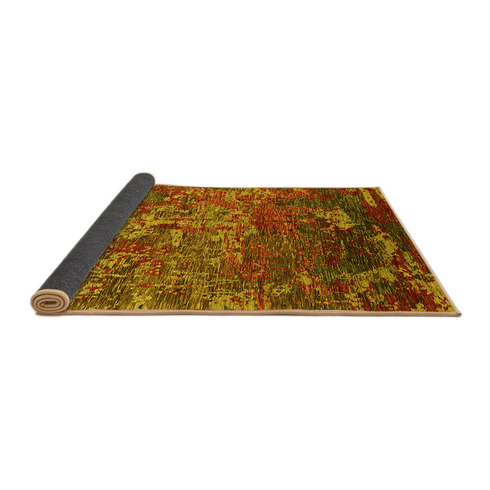 Sideview of Oriental Yellow Industrial Rug, urb1399yw
