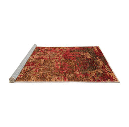 Sideview of Machine Washable Oriental Orange Industrial Area Rugs, wshurb1399org