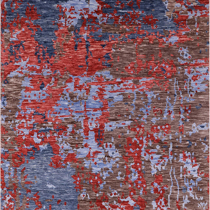 Mid-Century Modern Fire Brick Red Oriental Rug, urb1399