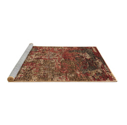 Sideview of Machine Washable Oriental Brown Industrial Rug, wshurb1399brn
