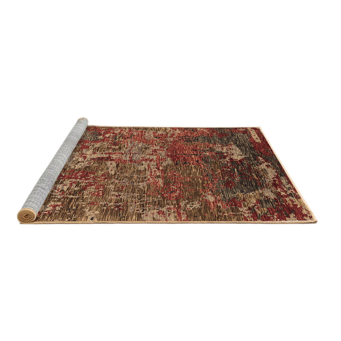 Sideview of Machine Washable Oriental Brown Industrial Rug, wshurb1399brn