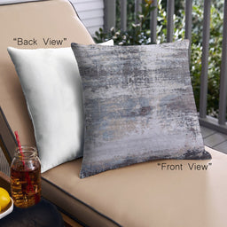 Front View of Mid-Century Modern Urban Square Mist Blue Throw Pillow, 18 inch by 18 inch, pwurb13