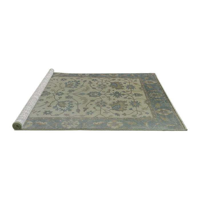 Sideview of Machine Washable Industrial Modern Army Brown Rug, wshurb1400