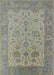 Mid-Century Modern Army Brown Oriental Rug, urb1400