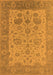 Machine Washable Oriental Orange Traditional Area Rugs, wshurb1400org