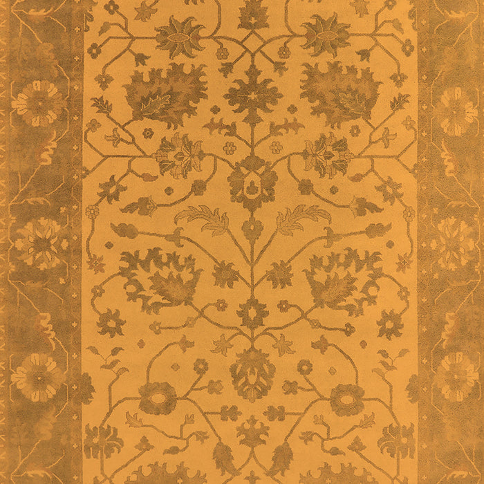 Machine Washable Oriental Orange Traditional Area Rugs, wshurb1400org